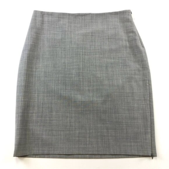 Club Monaco grey wool poly blend stretch skirt Size 12 - Picture 1 of 9